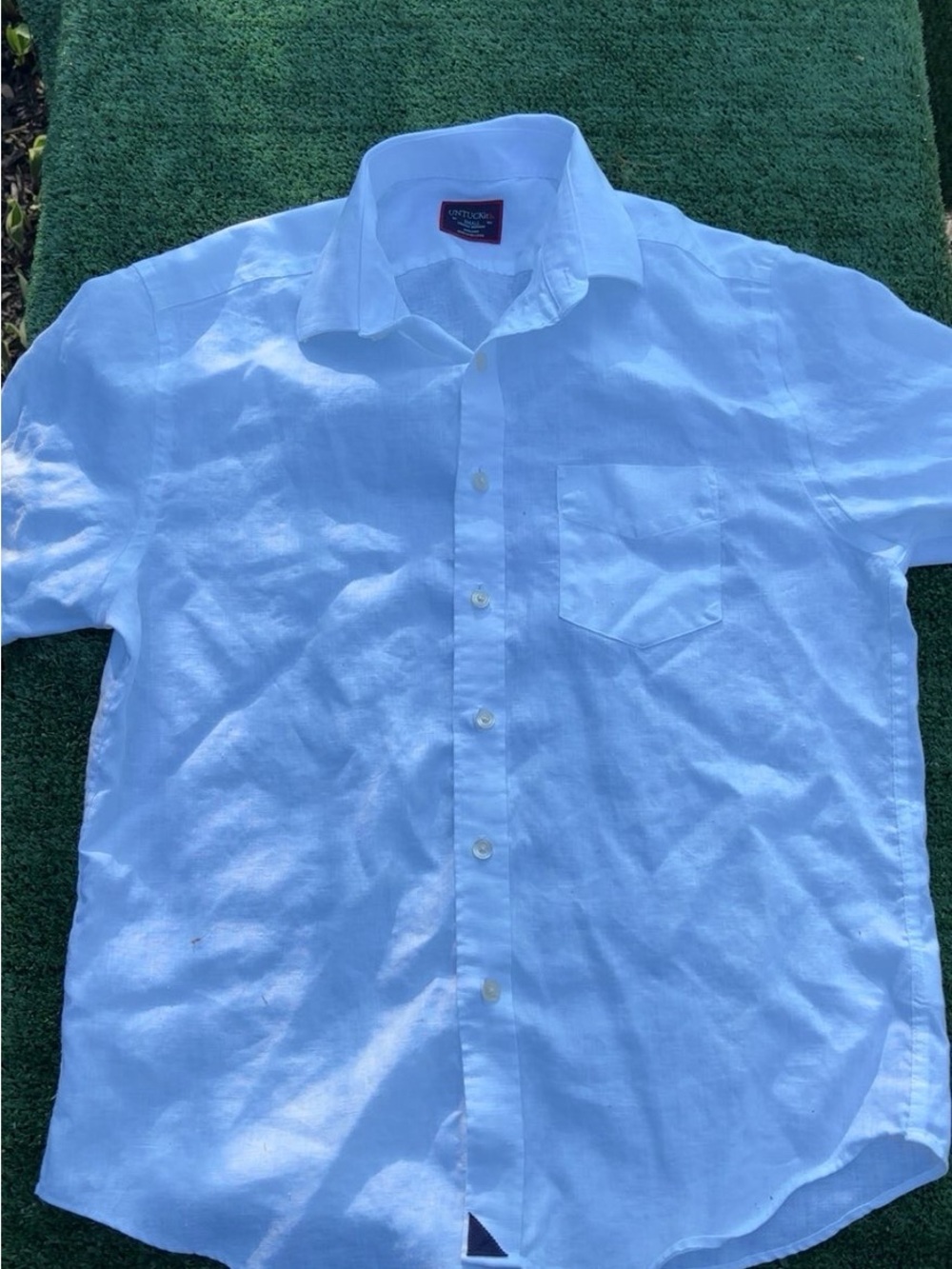 UNTUCKit Men's White Short-Sleeve Button-Down Shirt